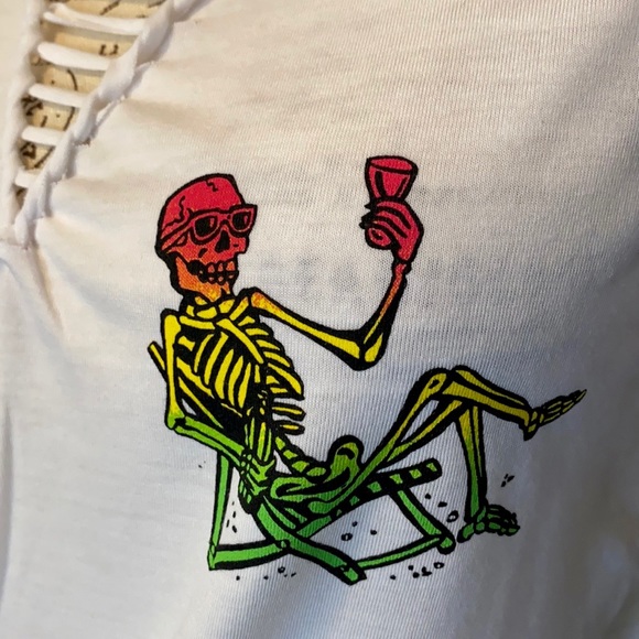 🌴 NWT! Cool Vacation Now Colorful Skeleton Tank! - Picture 4 of 10